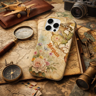 Coque iPhone 16 Pro Max Carte Vintage Personnalisée
