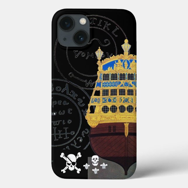 COQUES Case-Mate iPhone CARTES DE TRÉSOR ANTIQUE GALLEON ET PIRATE (Verso)