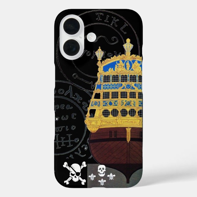 COQUES Case-Mate iPhone CARTES DE TRÉSOR ANTIQUE GALLEON ET PIRATE (Verso)