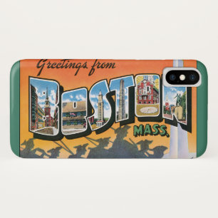 Etui iPhone Case-Mate Cartes de voyage vintage de Boston Massachusetts
