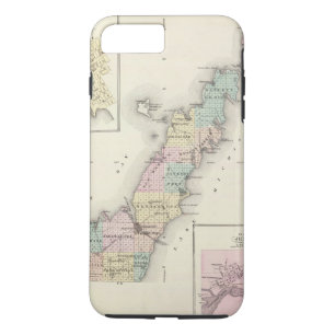 Coques Pour iPhone Cartes du comté de Door, baie d'esturgeon et de
