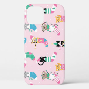 Case-Mate iPhone Case Cartographie Chats Noël Motif sans couture