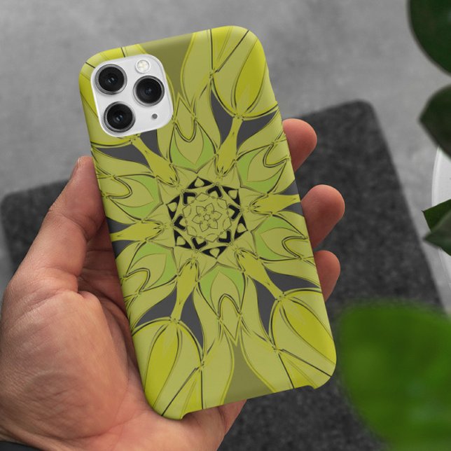 Coques Case-Mate iPhone Carton Mandala Flower Green (Créateur téléchargé)
