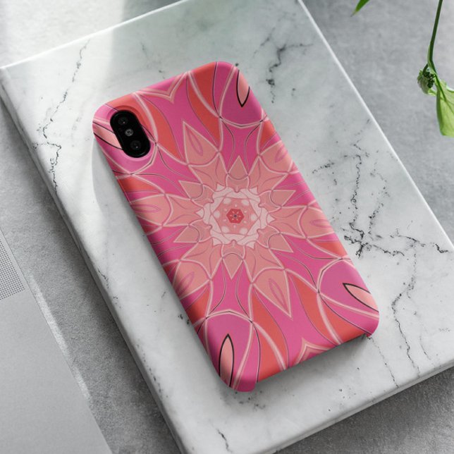 Coques Case-Mate iPhone Carton Mandala Flower Pink (Créateur téléchargé)