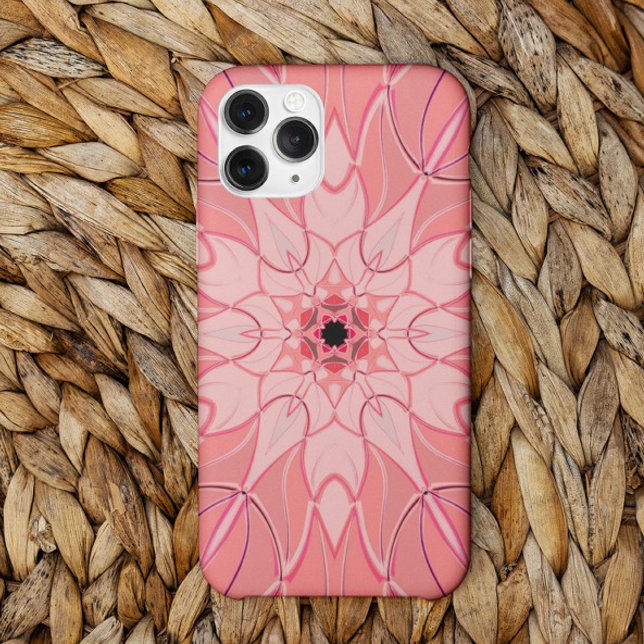 Coques Case-Mate iPhone Carton Mandala Flower Pink (Créateur téléchargé)
