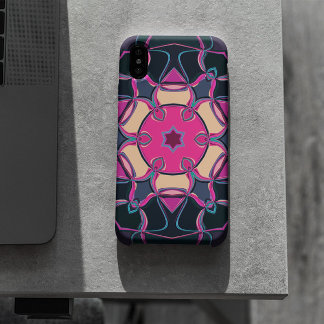 Case-Mate iPhone Case Carton Mandala Flower rose jaune et noir