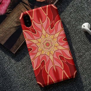 Case-Mate iPhone Case Carton Mandala Flower rouge et orange