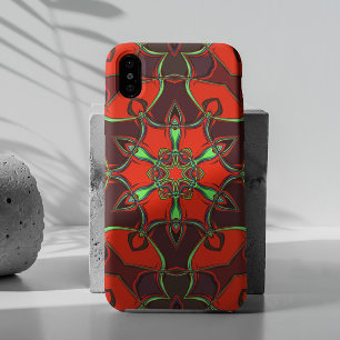 Case-Mate iPhone Case Carton Mandala Flower rouge et Turquoise