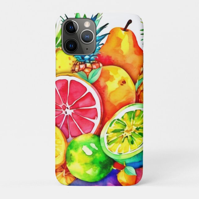 Coques Case-Mate iPhone Cartoon à fruits tropicaux (Dos)