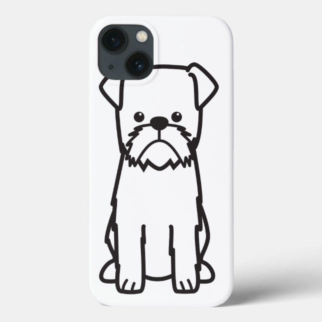 Coques Case-Mate iPhone Cartoon de la race de chien de Bruxelles Griffon (Verso)