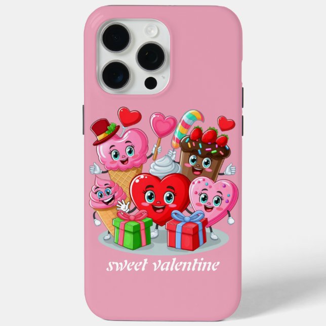 Coques Case-Mate iPhone Cartoon Heart & Sweet amis valentine's day (Verso)