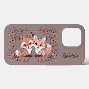 Case-Mate iPhone Case Cartoon mignon Fox amoureux Coeur Saint-Valentin