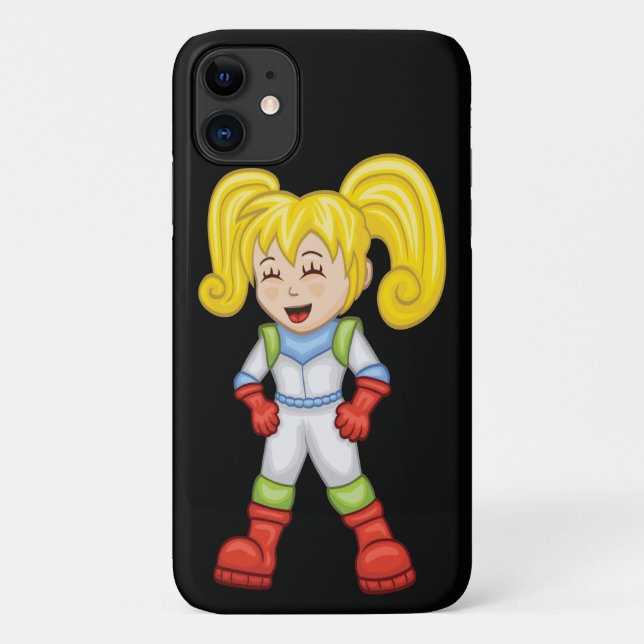Coques Case-Mate iPhone Cartoon Space Kids / Girl (Dos)