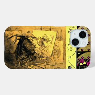 Coque Pour iPhone 15 CARTOUCHE vintage DE DESSIN MONKEY MAN