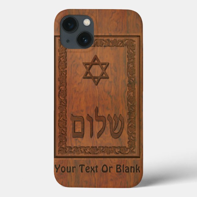 Coques Case-Mate iPhone Carved Wood Shalom (Verso)