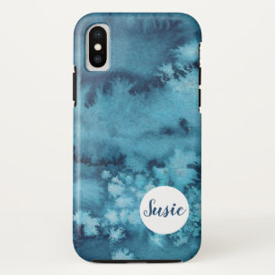 Case-Mate iPhone Case Cas abstrait de téléphone d'aquarelle de bleu avec