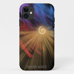 Coque iPhone 11 Cas abstrait de téléphone de concepteur de lever