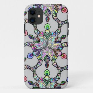 Coque iPhone 11 Cas abstrait psychédélique par Autismom
