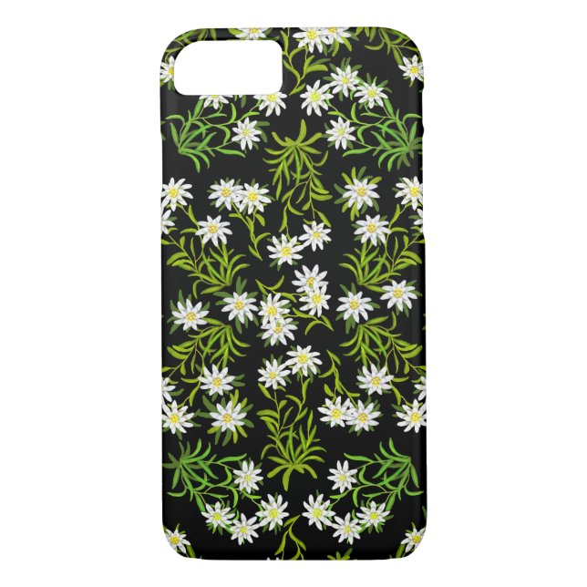 Coques Case-Mate iPhone Cas alpin de l'iPhone 7 de fleurs d'edelweiss (Dos)
