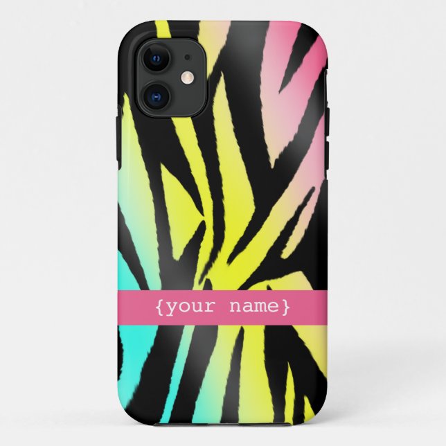Coques Case-Mate iPhone Cas au néon de l'iPhone 5 de zèbre (Dos)