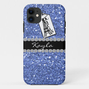 Coque Case-Mate iPhone Cas BLEU-CLAIR de CrystaTl BLING IPHONE 5