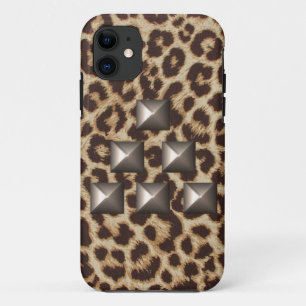 Coque iPhone 11 Cas clouté par triangle de guépard
