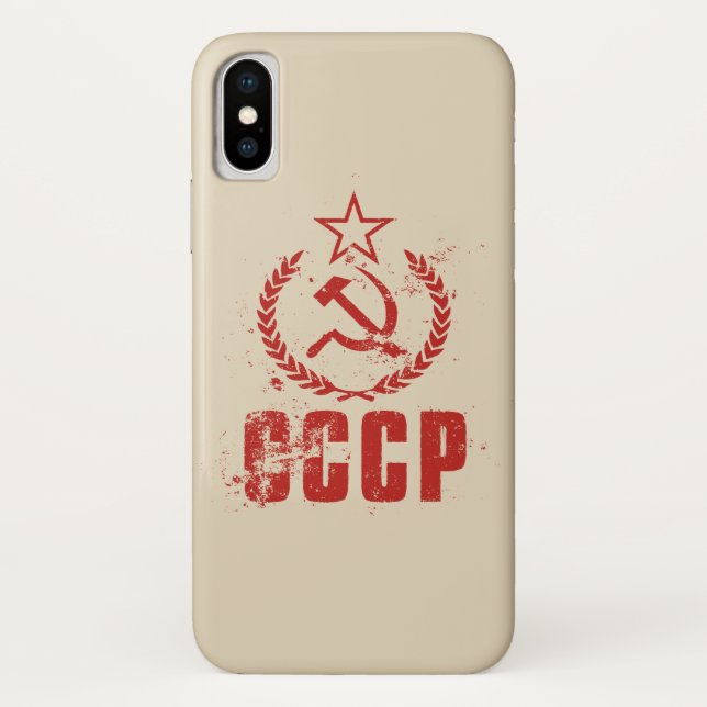 Coques Case-Mate iPhone Cas communistes de l'iPhone X de drapeau de (Dos)