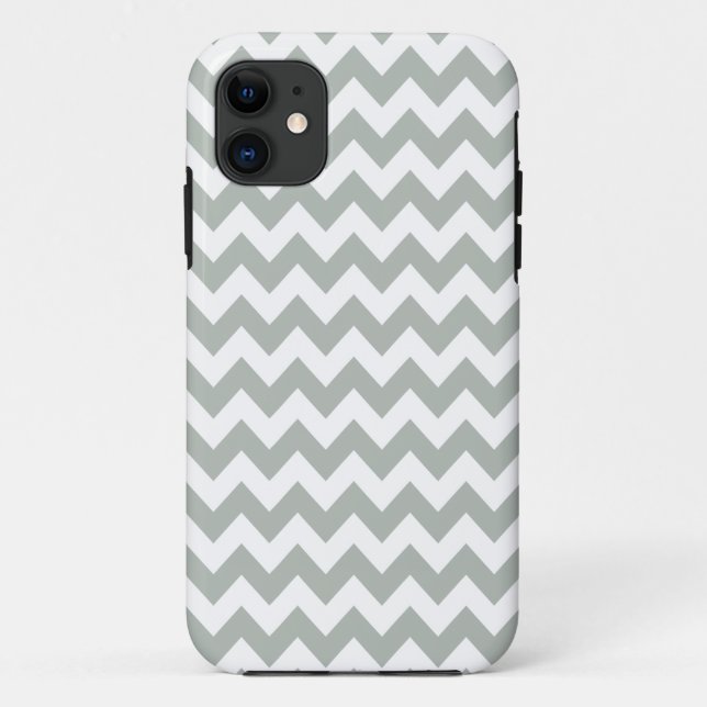 Coques Case-Mate iPhone Cas de l'iPhone 5/5S de Chevron de gris argenté (Dos)