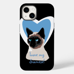 Coque Pour iPhone 14 Cas de l'iPhone 5 d'amour de chat siamois