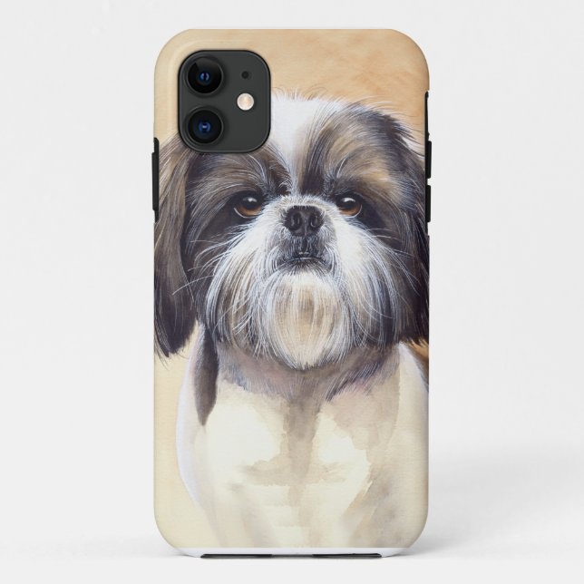 Coques Case-Mate iPhone Cas de l'iPhone 5 d'aquarelle de Shih Tzu (Dos)
