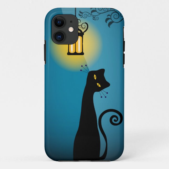 Coques Case-Mate iPhone Cas de l'iPhone 5 de chat noir (Dos)