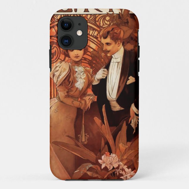 Coques Case-Mate iPhone Cas de l'iPhone 5 de flirt d'Alphonse Mucha (Dos)