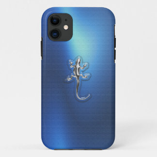 Coque iPhone 11 Cas de l'iPhone 5 de lézard de chrome