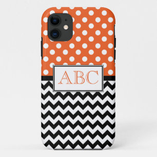 Coque Case-Mate iPhone Cas de l'iPhone 5 d'orange et de Chevron de point
