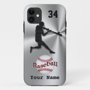 Coque iPhone 11 Cas de l'iPhone 5S de base-ball avec VOTRE NOM et