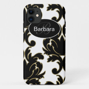 Coque Case-Mate Pour iPhone Cas de l'iPhone 5S de monogramme de damassé