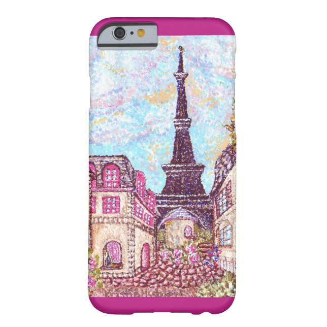 Coques Case-Mate iPhone Cas de l'iPhone 6 de pointillism de Tour Eiffel de (Dos)