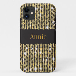 Etui iPhone Case-Mate Cas de l'iPhone SE/5/5S d'or de paillettes à pein