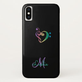 Coque Case-Mate Pour iPhone Cas de l'iPhone X de coeur de clef de musique
