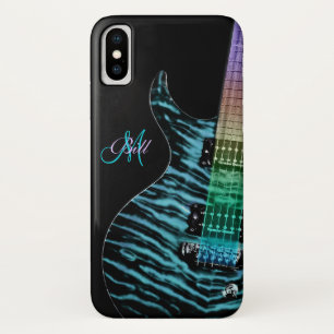 Coque Case-Mate iPhone Cas de l'iPhone X de guitare de cou d'arc-en-ciel