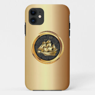 Coque Case-Mate Pour iPhone Cas de luxe de l'iPhone 5 de bateau à voile d'or