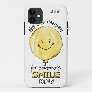 Coques Pour iPhone Cas de monogramme personnalisé "Be The Reason"