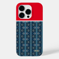 Cas de téléphone bleu et rouge par la poète Adiela
