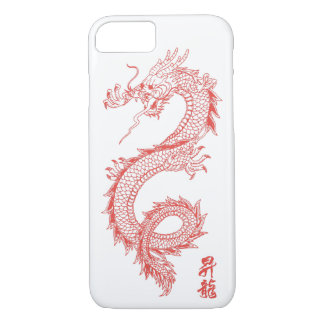 Coque iPhone 8/7 cas de téléphone de dragon de rouge de l'iPhone 7