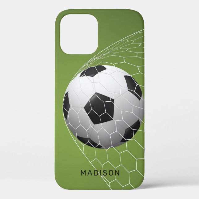 Coques Case-Mate iPhone Cas de téléphone de l'objectif de football de nom  (Verso)