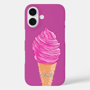 Coque Pour iPhone 16 Cas de téléphone de nom personnalisé Ice Cream