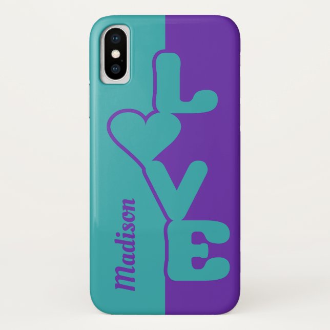 Coques Case-Mate iPhone Cas de téléphone de prénom personnalisé Two Toned  (Dos)