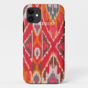 Coque iPhone 11 Cas de téléphone de tissu d'Ikat