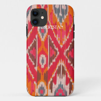 Coque iPhone 11 Cas de téléphone de tissu d'Ikat