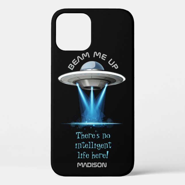 Coques Case-Mate iPhone Cas de téléphone de vaisseau spatial UFO Nom et te (Verso)